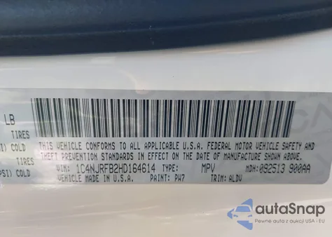 2017 Jeep Patriot High Altitude 4X4 z USA, uszkodzony, nr VIN 1C4NJRFB2HD164614